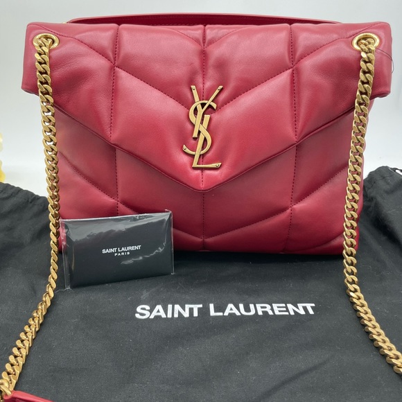 Women’s Ysl, medium LouLou puffer shoulder bag made in Italy - Picture 2 of 16